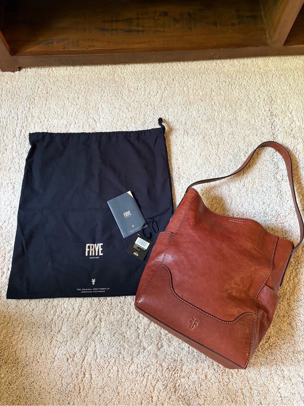 Frye artesian leather side pocket Hobo bag